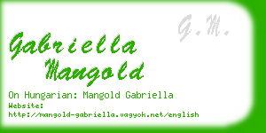 gabriella mangold business card